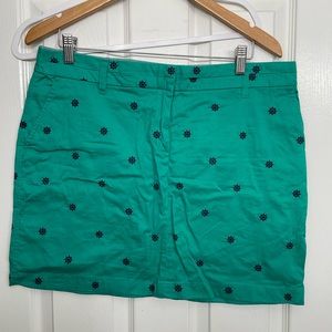 Emerald skirt with anchor detail